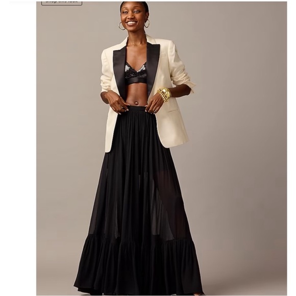 J. Crew Collection Full Length Semi Sheer Maxi Skirt NEW NWT - Picture 1 of 9